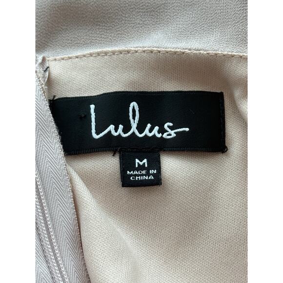 Lulus Blush Pink Maxi Dress Women’s Medium Ruffle V-Neck High Low Chiffon - Picture 6 of 11